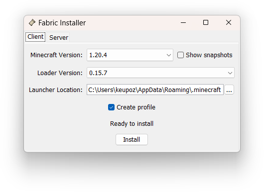 Fabric Installer